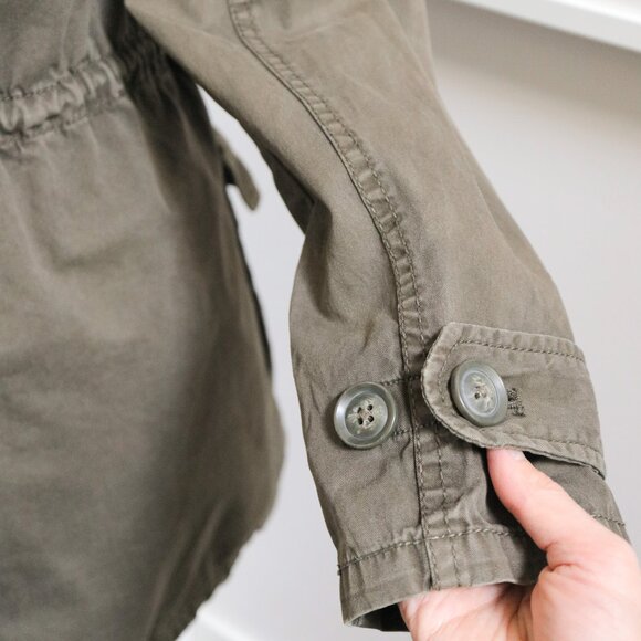 Olive Green Cotton Utility Cargo Anorak Jacket 🫒 TALULA Aritzia - Picture 8 of 13
